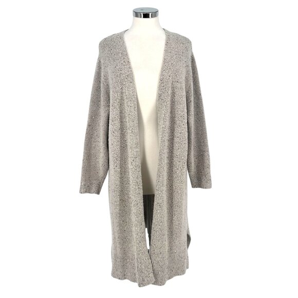 Lane Bryant Sequin Open Front Long Cardigan Gray Size Large - Picture 1 of 13